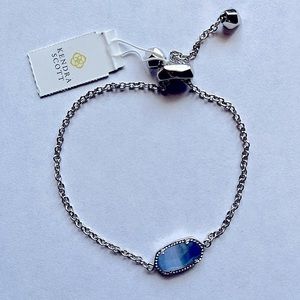 NWT Kendra Scott Elaina Silver Adjustable Chain Bracelet